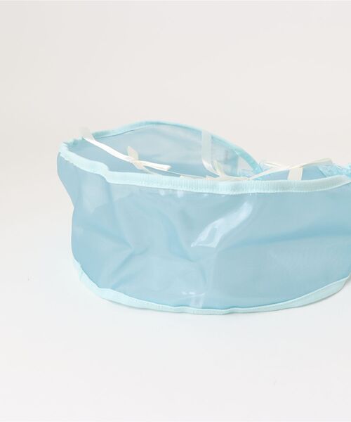 Kids Foret（キッズフォーレ）の「リボン付きプールバッグ（スイムグッズ・キッズ・サックスブルー/ラベンダー・FREE）」の4枚目の写真