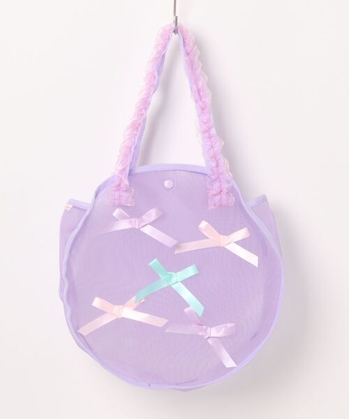 Kids Foret（キッズフォーレ）の「リボン付きプールバッグ（スイムグッズ・キッズ・サックスブルー/ラベンダー・FREE）」の11枚目の写真