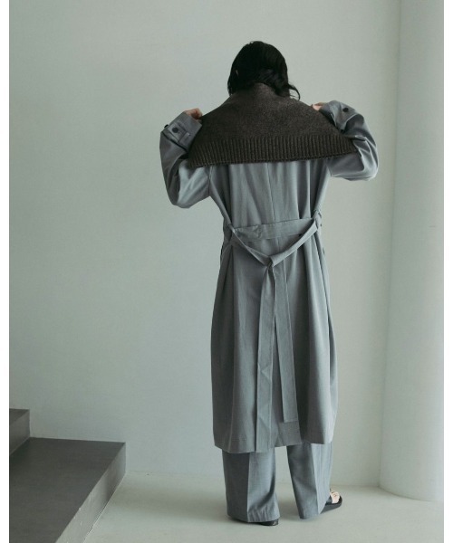 anuke（アンヌーク）の「anuke Soutiencollar Raglan Coat 62510002（ステンカラーコート・レディース・グレー/ブラウン・36/38）」の3枚目の写真