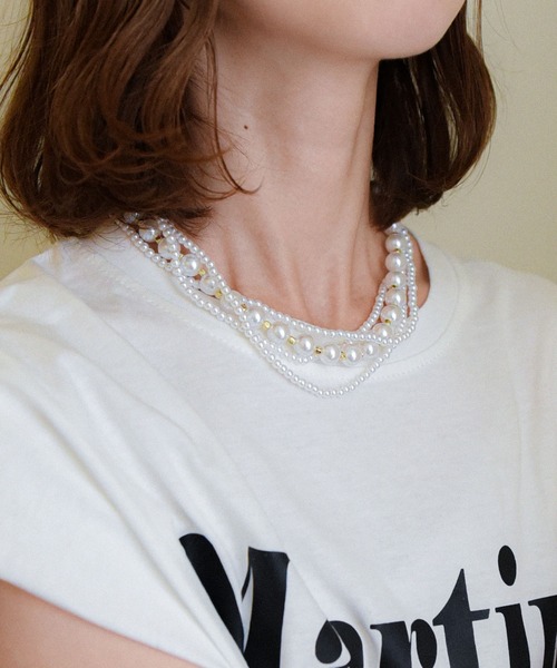 styiro（スタイロ）の「ニュアンスパールネックレス（ネックレス・レディース・ホワイト系その他/ホワイト系その他3/ホワイト系その他2/ホワイト系その他4/ホワイト系その他5・FREE）」の10枚目の写真