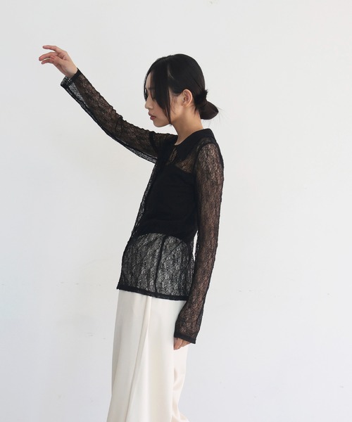 hellam（へラム）の「襟付きレースチュニックカーデ（カーディガン/ボレロ・レディース・アイボリー/ブラック/ブラウン/レッド・FREE）」の21枚目の写真