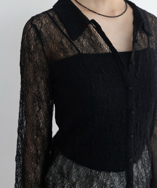 hellam（へラム）の「襟付きレースチュニックカーデ（カーディガン/ボレロ・レディース・アイボリー/ブラック/ブラウン/レッド・FREE）」の17枚目の写真