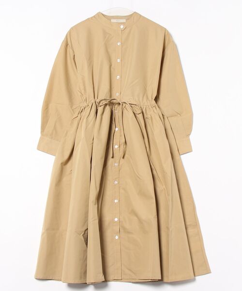 &soiree(アンドソワレ)の「【&soiree】タック入りウエストリボンシャツワンピース(シャツワンピース・レディース・ブルー/ベージュ/ホワイト・MEDIUM/SMALL)」の1枚目の写真