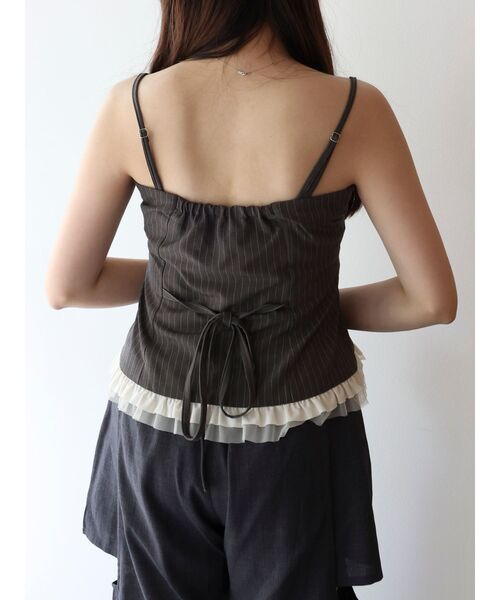 dazzlin（ダズリン）の「フリルビスチェ（シャツ/ブラウス・レディース・チャコールグレー/グレー・FREE）」の6枚目の写真