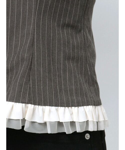 dazzlin（ダズリン）の「フリルビスチェ（シャツ/ブラウス・レディース・チャコールグレー/グレー・FREE）」の16枚目の写真