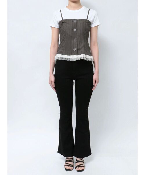 dazzlin（ダズリン）の「フリルビスチェ（シャツ/ブラウス・レディース・チャコールグレー/グレー・FREE）」の20枚目の写真