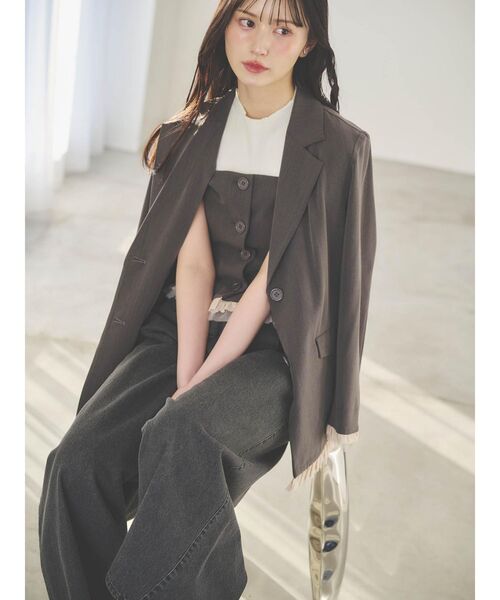 dazzlin（ダズリン）の「フリルビスチェ（シャツ/ブラウス・レディース・チャコールグレー/グレー・FREE）」の22枚目の写真