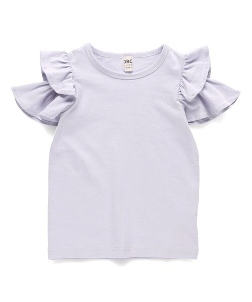 DRC branshes（ディーアールシーブランシェス）の「【WEB限定/DRC/綿100％】肩あきフリル半袖Tシャツ（Tシャツ/カットソー・キッズ・ブルーグレー/その他1/その他2/ブラック/ラベンダー/ピンク・150/140/90/120/100/110/130）」の18枚目の写真