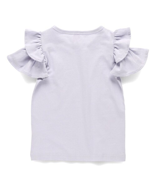 DRC branshes（ディーアールシーブランシェス）の「【WEB限定/DRC/綿100％】肩あきフリル半袖Tシャツ（Tシャツ/カットソー・キッズ・ブルーグレー/その他1/その他2/ブラック/ラベンダー/ピンク・150/140/90/120/100/110/130）」の14枚目の写真