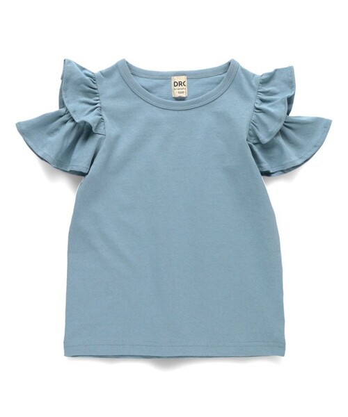 DRC branshes（ディーアールシーブランシェス）の「【WEB限定/DRC/綿100％】肩あきフリル半袖Tシャツ（Tシャツ/カットソー・キッズ・ブルーグレー/その他1/その他2/ブラック/ラベンダー/ピンク・150/140/90/120/100/110/130）」の15枚目の写真