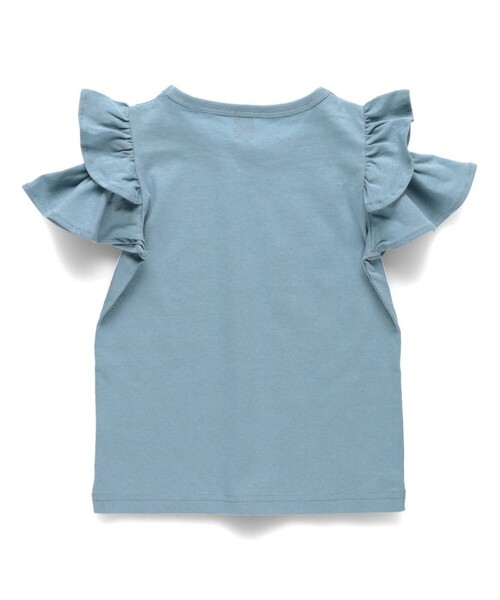 DRC branshes（ディーアールシーブランシェス）の「【WEB限定/DRC/綿100％】肩あきフリル半袖Tシャツ（Tシャツ/カットソー・キッズ・ブルーグレー/その他1/その他2/ブラック/ラベンダー/ピンク・150/140/90/120/100/110/130）」の8枚目の写真