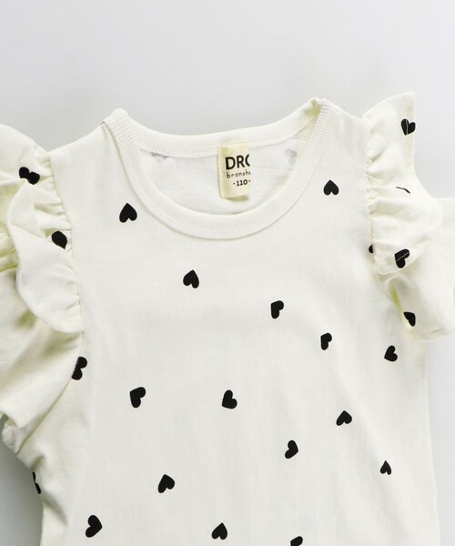DRC branshes（ディーアールシーブランシェス）の「【WEB限定/DRC/綿100％】肩あきフリル半袖Tシャツ（Tシャツ/カットソー・キッズ・ブルーグレー/その他1/その他2/ブラック/ラベンダー/ピンク・150/140/90/120/100/110/130）」の12枚目の写真