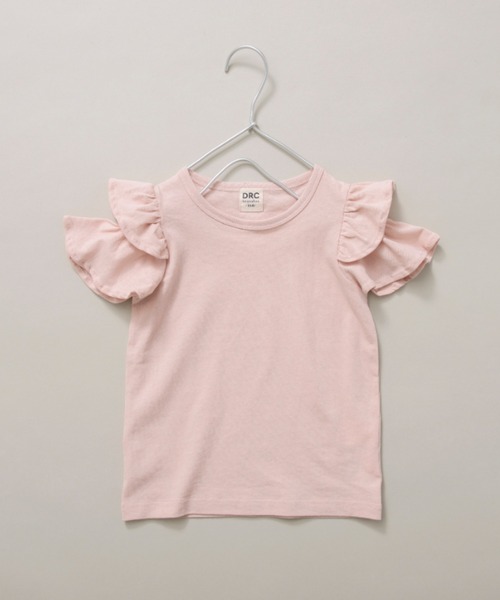 DRC branshes（ディーアールシーブランシェス）の「【WEB限定/DRC/綿100％】肩あきフリル半袖Tシャツ（Tシャツ/カットソー・キッズ・ブルーグレー/その他1/その他2/ブラック/ラベンダー/ピンク・150/140/90/120/100/110/130）」の5枚目の写真