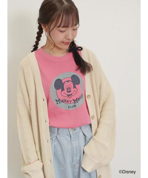 Samansa Mos2（サマンサ モスモス）の「【Disney】ミッキー&フレンズ/ヴィンテージライクTシャツ（Tシャツ/カットソー・レディース・キナリ/レッド/グレー・F）」の18枚目の写真