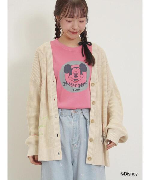 Samansa Mos2（サマンサ モスモス）の「【Disney】ミッキー&フレンズ/ヴィンテージライクTシャツ（Tシャツ/カットソー・レディース・キナリ/レッド/グレー・F）」の19枚目の写真