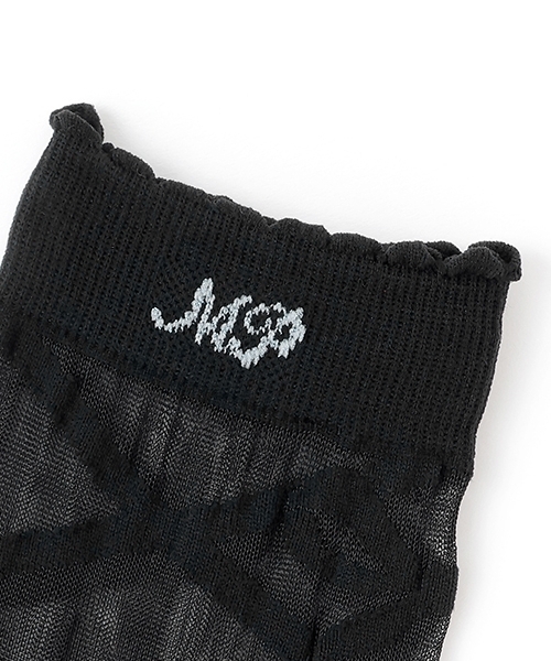 mezzo piano Junior（メゾピアノジュニア）の「【ニコ☆プチ掲載】シアーレースアップソックス（ソックス/靴下・キッズ・ブラック/オフホワイト・S(22-25cm)）」の3枚目の写真