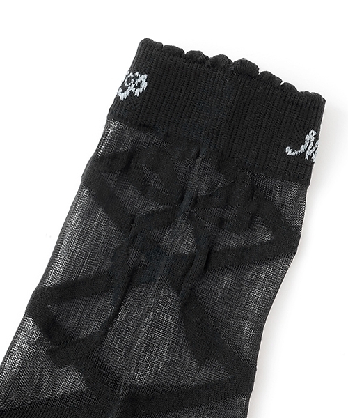 mezzo piano Junior（メゾピアノジュニア）の「【ニコ☆プチ掲載】シアーレースアップソックス（ソックス/靴下・キッズ・ブラック/オフホワイト・S(22-25cm)）」の4枚目の写真