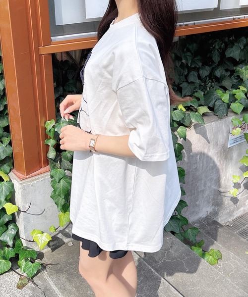 INGNI（イング）の「ベアモチーフTシャツ（Tシャツ/カットソー・レディース・オフホワイト/スミクロ/オートミール・M）」の20枚目の写真