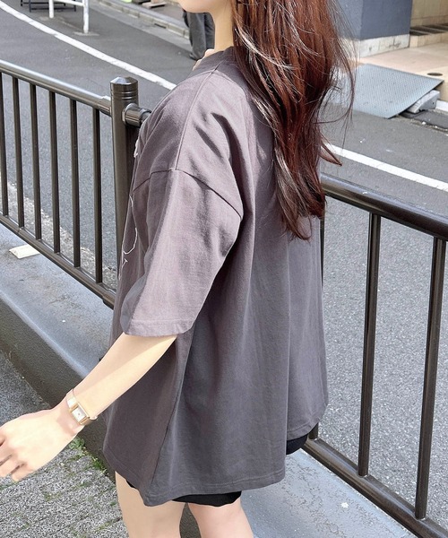 INGNI（イング）の「ベアモチーフTシャツ（Tシャツ/カットソー・レディース・オフホワイト/スミクロ/オートミール・M）」の14枚目の写真