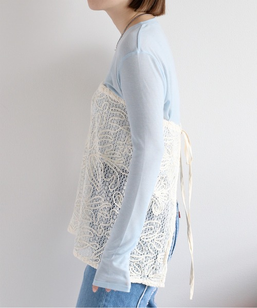 cepo（セポ）の「シアークルーネックプルオーバー（Tシャツ/カットソー・レディース・イエロー/ブラック/サックスブルー/オフホワイト・M）」の20枚目の写真