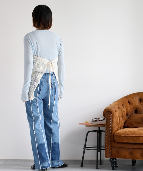 cepo（セポ）の「シアークルーネックプルオーバー（Tシャツ/カットソー・レディース・イエロー/ブラック/サックスブルー/オフホワイト・M）」の17枚目の写真