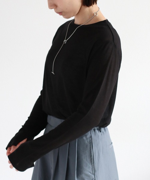 cepo（セポ）の「シアークルーネックプルオーバー（Tシャツ/カットソー・レディース・イエロー/ブラック/サックスブルー/オフホワイト・M）」の10枚目の写真