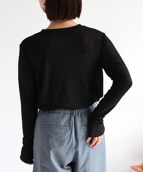 cepo（セポ）の「シアークルーネックプルオーバー（Tシャツ/カットソー・レディース・イエロー/ブラック/サックスブルー/オフホワイト・M）」の11枚目の写真