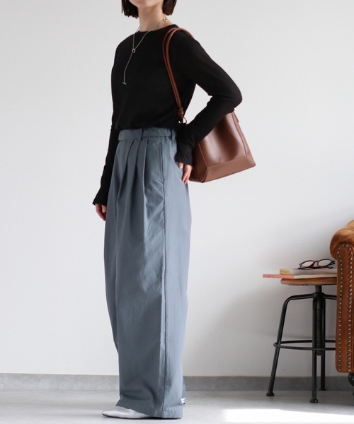 cepo（セポ）の「シアークルーネックプルオーバー（Tシャツ/カットソー・レディース・イエロー/ブラック/サックスブルー/オフホワイト・M）」の5枚目の写真