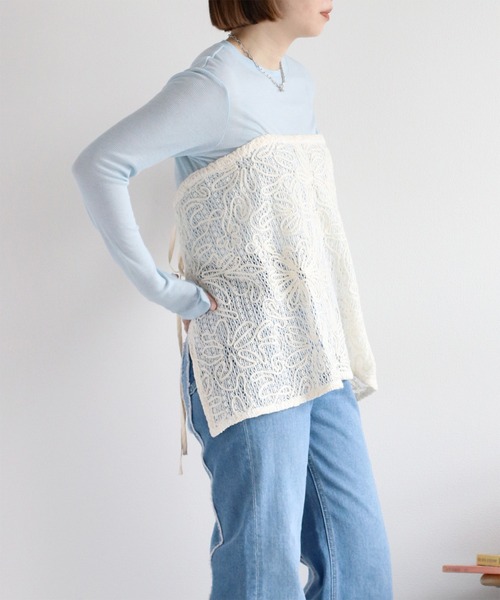 cepo（セポ）の「シアークルーネックプルオーバー（Tシャツ/カットソー・レディース・イエロー/ブラック/サックスブルー/オフホワイト・M）」の22枚目の写真