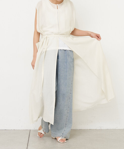 新品　BEARDSLEY ビアズリー　完売　シアーロングジレ　黒 シアーロングジレ（ベスト）｜BEARDSLEY（ビアズリー）の