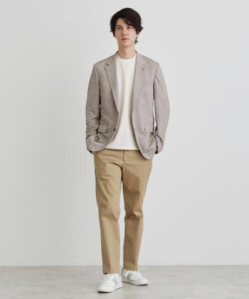 美品　TAKEO KIKUCHI ストレッチ スラックス Made in JAPAN】播州織 ストレッチ パンツ（フルレングスパンツ