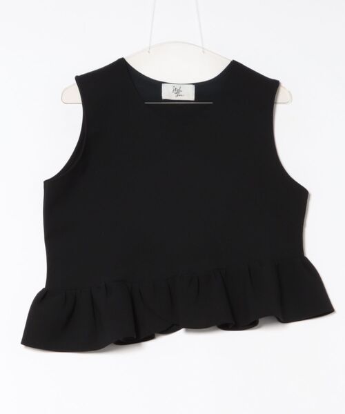 StyleSea(スタイルシー)の「ショートフリルベストプルオーバー(ベスト・レディース・アイボリー/ブラック・FREE)」の1枚目の写真