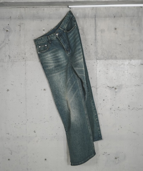 セール】Vintage wash wide straight denim pants / ビンテージ
