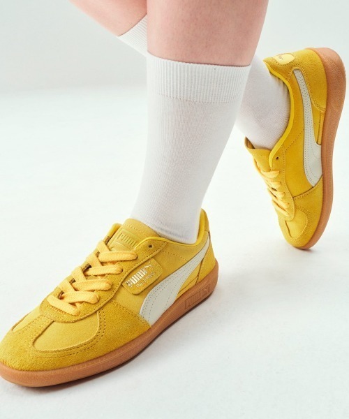 PUMA PALERMO イエロー/レッド スニーカー23.5cm PUMA（プーマ）PALERMO／パレルモ ペレイエロー（23.5cm／24cm