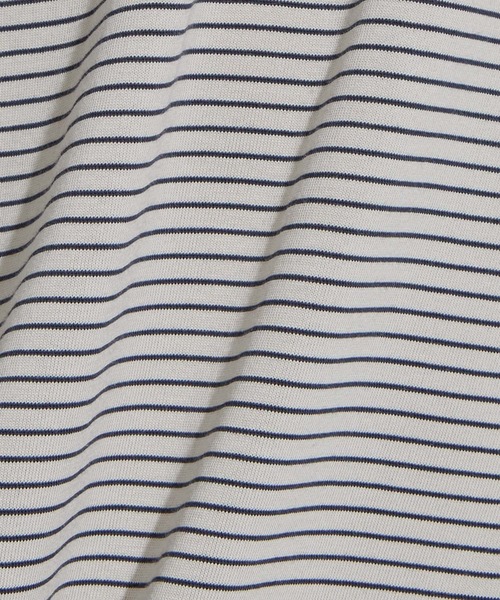 【SLICK/スリック】Micro Border Drawstring Polo Shirt / マイクロボーダードローストリングポロシャツ /オーバーサイズ シルエット / ヘビーウェイトの14枚目の写真