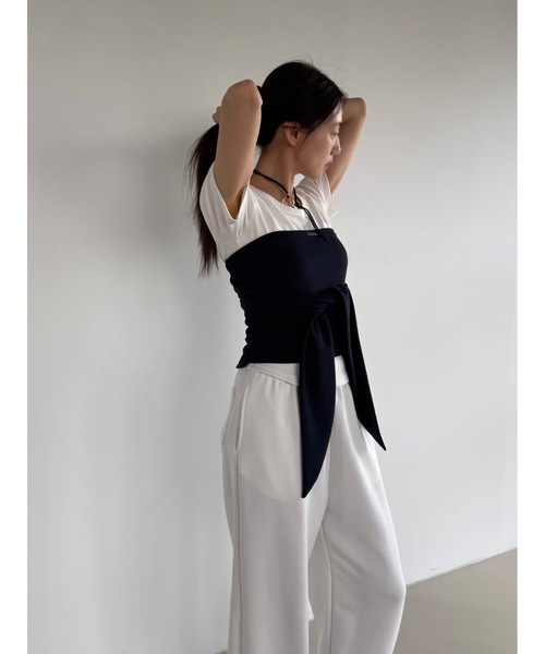 Didot.showroom(ディドット ショールーム)の「リボンベアトップ(チューブトップ・レディース・アイボリー/ブラック/チャコール/ネイビー・FREE)」の22枚目の写真