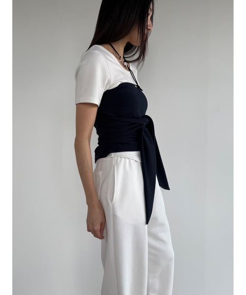 Didot.showroom(ディドット ショールーム)の「リボンベアトップ(チューブトップ・レディース・アイボリー/ブラック/チャコール/ネイビー・FREE)」の20枚目の写真