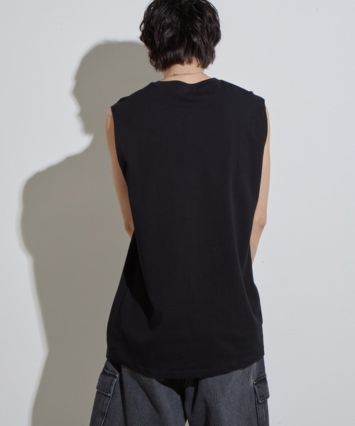 SLICK(スリック)の「【SLICK/スリック】Hight Twist Cotton Sleeveless T-shirt / TANKTOP / ハイツイストコットンスリーブレスTシャツ/ インナーTシャツ / タンクトップ(Tシャツ/カットソー・メンズ・スミクロ/ホワイト/ブラック・1/2/3)」の14枚目の写真