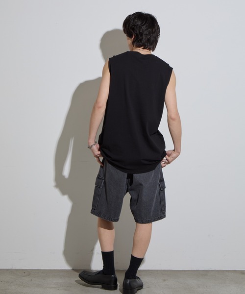 SLICK(スリック)の「【SLICK/スリック】Hight Twist Cotton Sleeveless T-shirt / TANKTOP / ハイツイストコットンスリーブレスTシャツ/ インナーTシャツ / タンクトップ(Tシャツ/カットソー・メンズ・スミクロ/ホワイト/ブラック・1/2/3)」の17枚目の写真