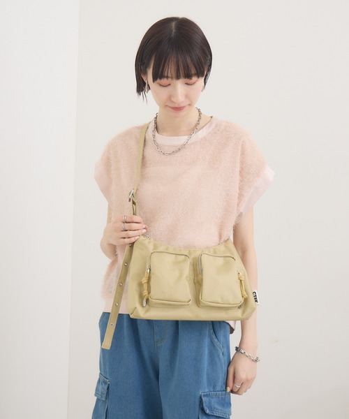 Paradise Picnic（パラダイスピクニック）の「CONTROLFREAKZIP　ポシェットバッグ（ショルダーバッグ・レディース・ブラック/ベージュ・FREE）」の14枚目の写真