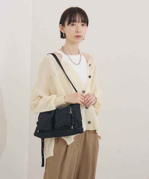 Paradise Picnic（パラダイスピクニック）の「CONTROLFREAKZIP　ポシェットバッグ（ショルダーバッグ・レディース・ブラック/ベージュ・FREE）」の17枚目の写真