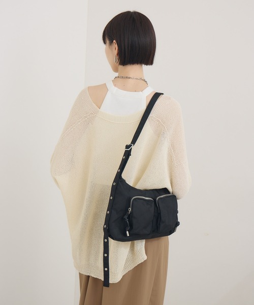 Paradise Picnic（パラダイスピクニック）の「CONTROLFREAKZIP　ポシェットバッグ（ショルダーバッグ・レディース・ブラック/ベージュ・FREE）」の18枚目の写真