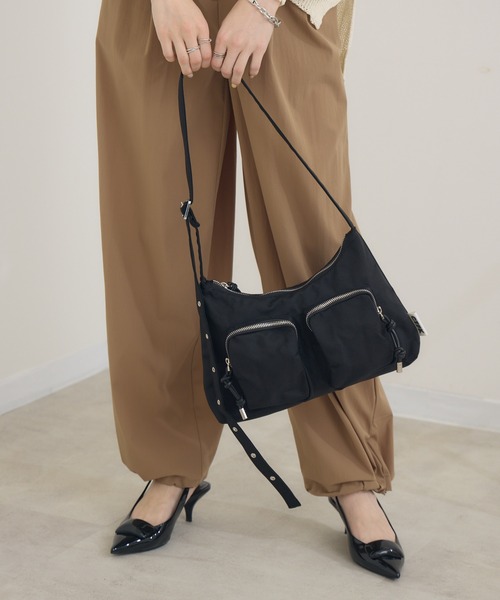 Paradise Picnic（パラダイスピクニック）の「CONTROLFREAKZIP　ポシェットバッグ（ショルダーバッグ・レディース・ブラック/ベージュ・FREE）」の19枚目の写真