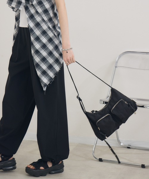 Paradise Picnic（パラダイスピクニック）の「CONTROLFREAKZIP　ポシェットバッグ（ショルダーバッグ・レディース・ブラック/ベージュ・FREE）」の20枚目の写真