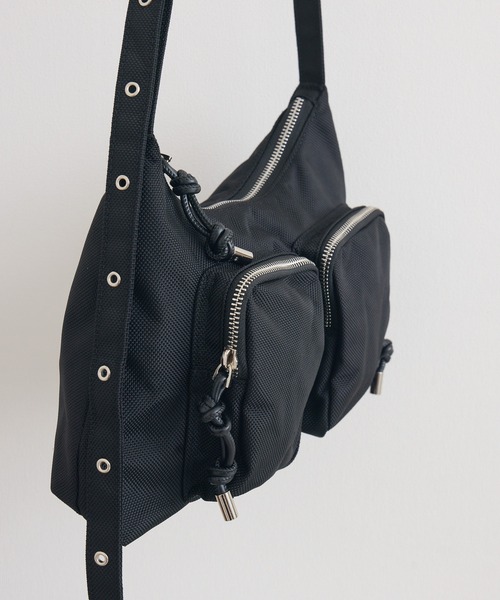 Paradise Picnic（パラダイスピクニック）の「CONTROLFREAKZIP　ポシェットバッグ（ショルダーバッグ・レディース・ブラック/ベージュ・FREE）」の6枚目の写真