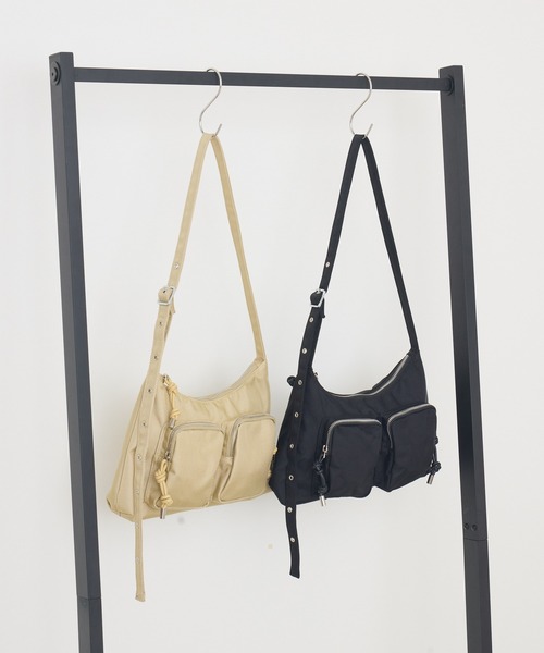 Paradise Picnic（パラダイスピクニック）の「CONTROLFREAKZIP　ポシェットバッグ（ショルダーバッグ・レディース・ブラック/ベージュ・FREE）」の7枚目の写真