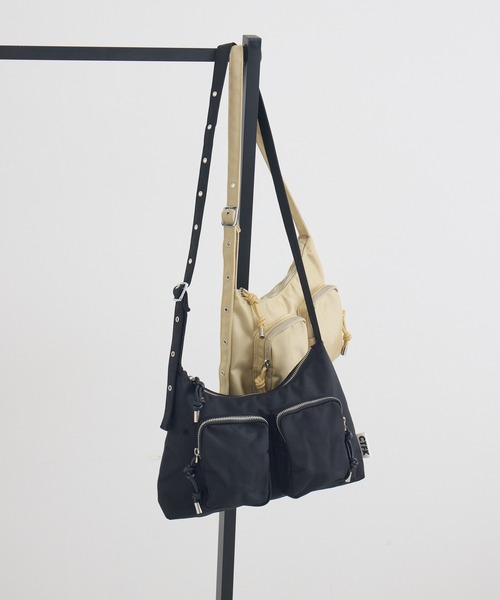 Paradise Picnic（パラダイスピクニック）の「CONTROLFREAKZIP　ポシェットバッグ（ショルダーバッグ・レディース・ブラック/ベージュ・FREE）」の8枚目の写真