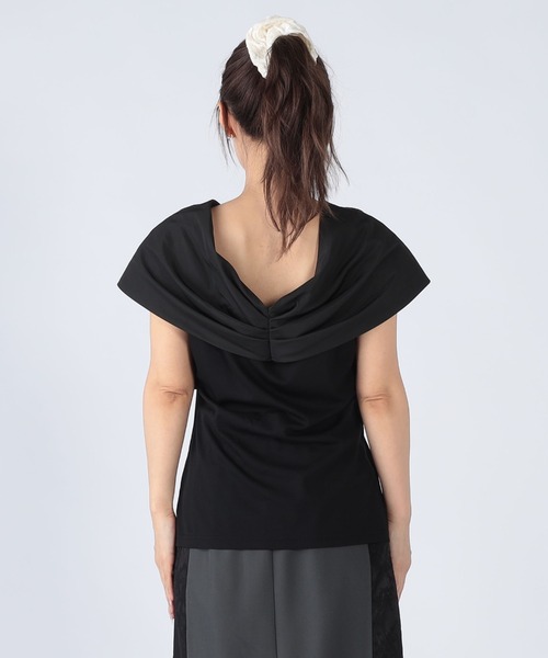 CECIL McBEE(セシルマクビー)の「接触冷感アシメリボンプルオーバー(Tシャツ/カットソー・レディース・ブラック/オフホワイト/ターコイズブルー/ブラウン・MEDIUM)」の13枚目の写真