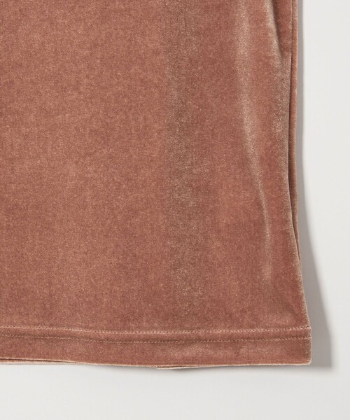 Steven Alan ベロアトップス　MD.BROWN セール】＜Steven Alan＞ベロア Tシャツ（Tシャツ/カットソー