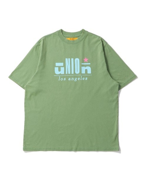 UNION（UNION TOKYO）（ユニオン）の「UNION TOKYO DUO TEE ユニオントーキョー Tシャツ（Tシャツ/カットソー・メンズ・ホワイト/グリーン系その他・SMALL/LARGE/MEDIUM/X-LARGE/XX-LARGE）」の2枚目の写真